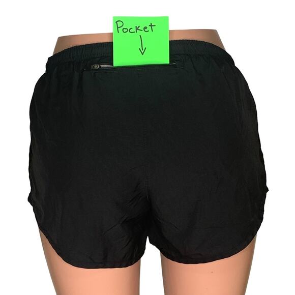 Nike Dri-Fit Short Black Elastic and Tie Waist Lining Black Hide Pockets Size M - Picture 11 of 13